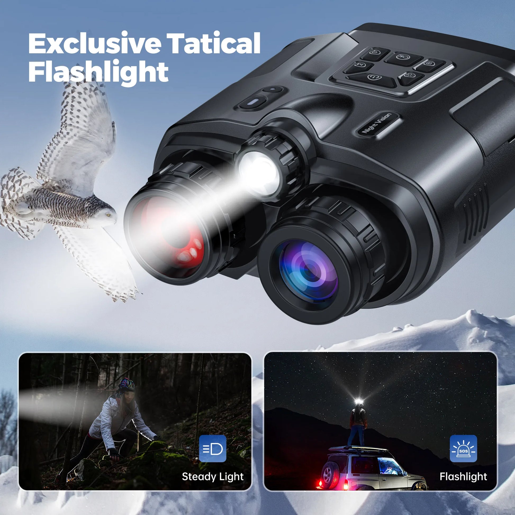 Night Vision Binoculars 3inch Screen 8X Digital Zoom