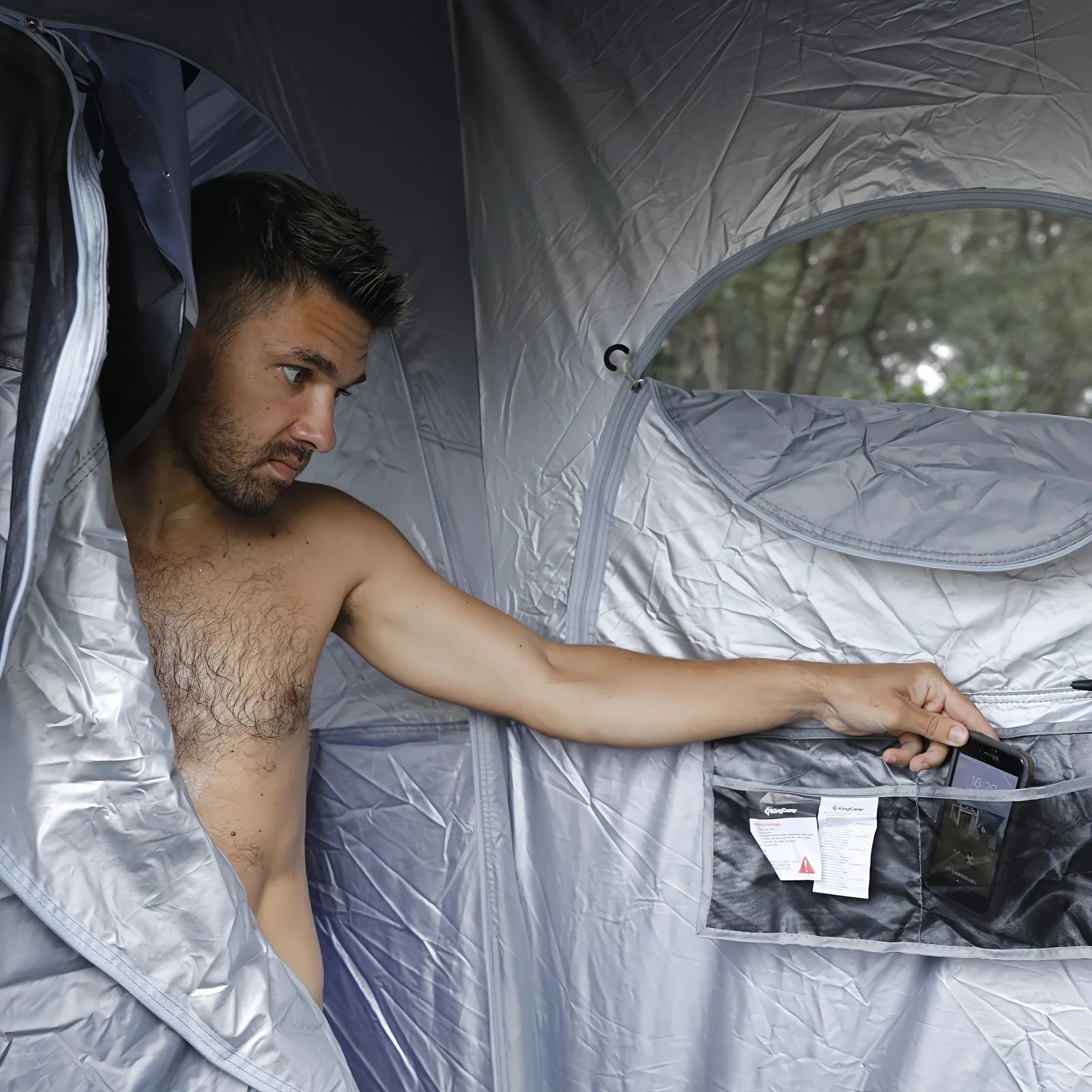 Privacy Shower Tent and Portable Toilet Tent in one With Carry Bag