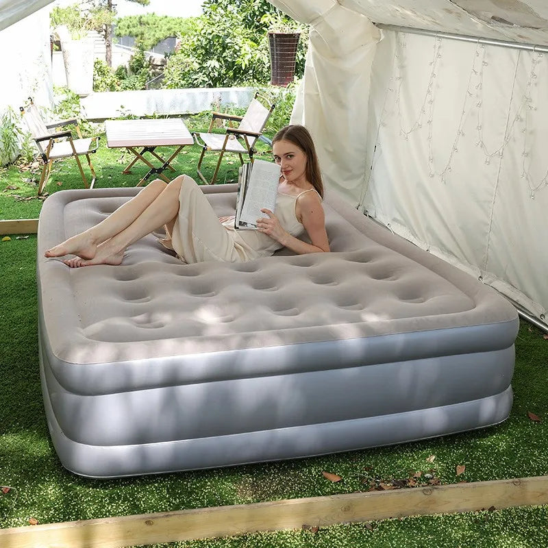 Automatic Inflatable Mattress made of PVC with Built-In Pump