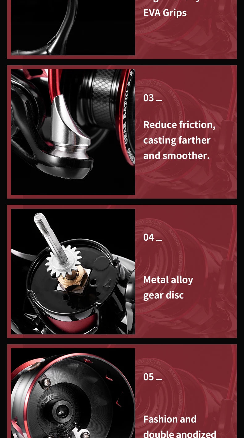 Fishing Reel Spinning Reel 5.2:1