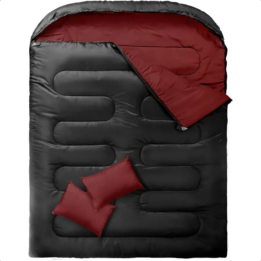 Double Sleeping Bag with Pillows
