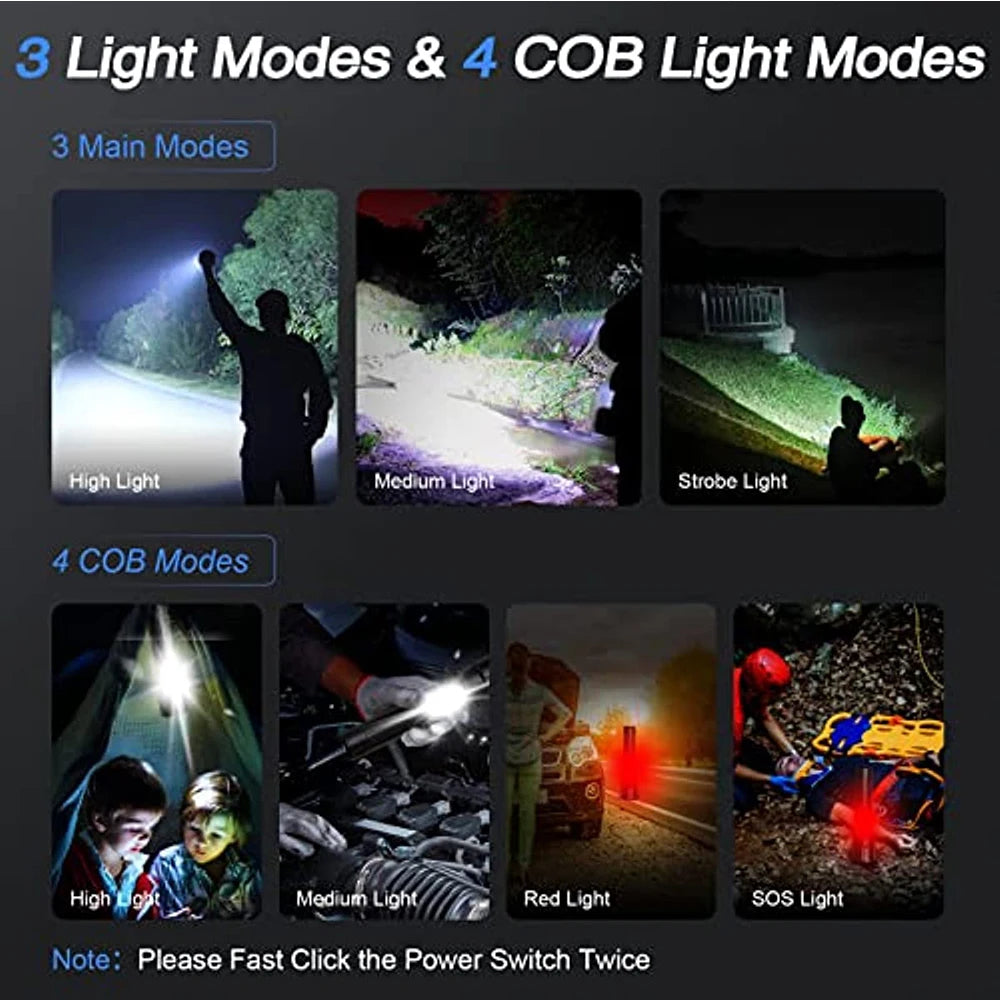Rechargeable Super Bright Flashlight 7Modes