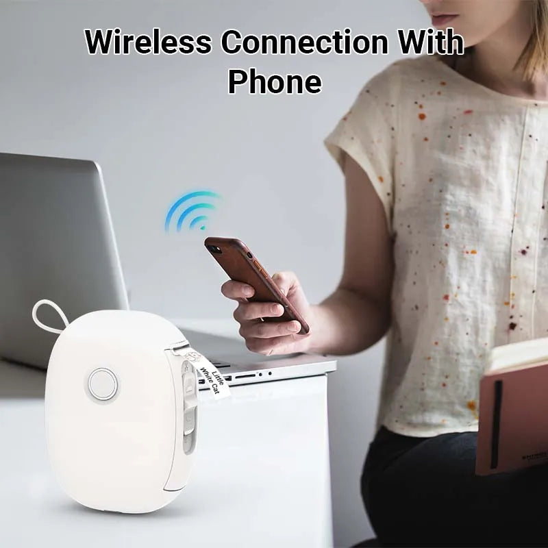 Mini Portable Thermal Label Printer Bluetooth Wireless
