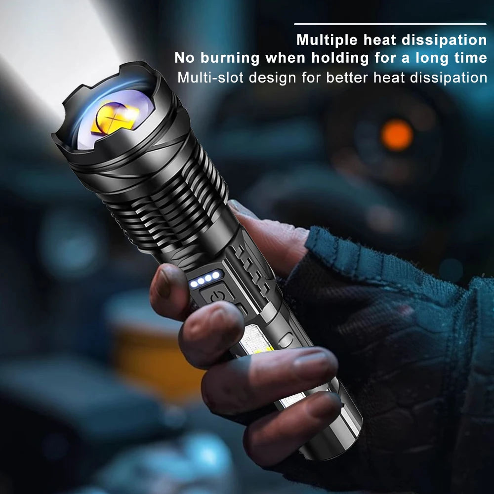 Zoomable Super Bright Flashlight 30W 7Mode
