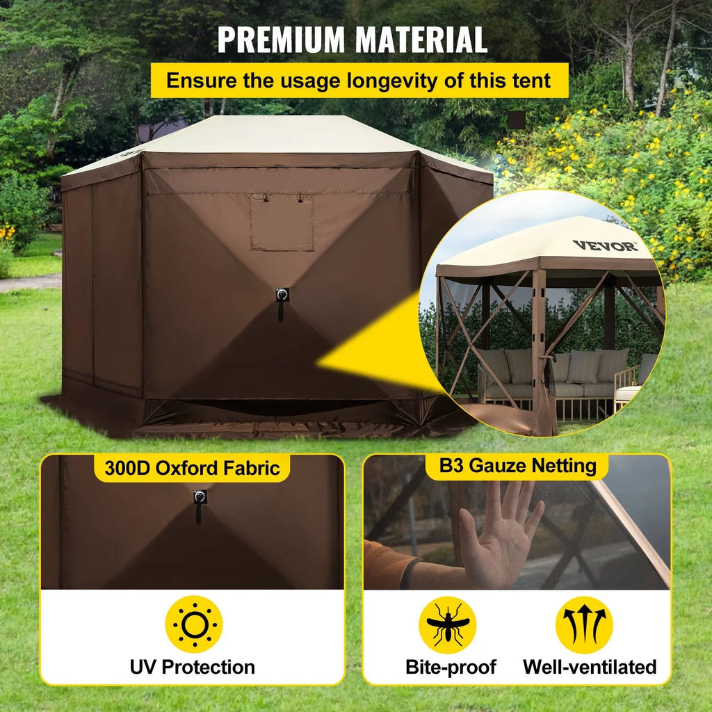 Waterproof Sun Screen Shelter w/Portable Storage Bag