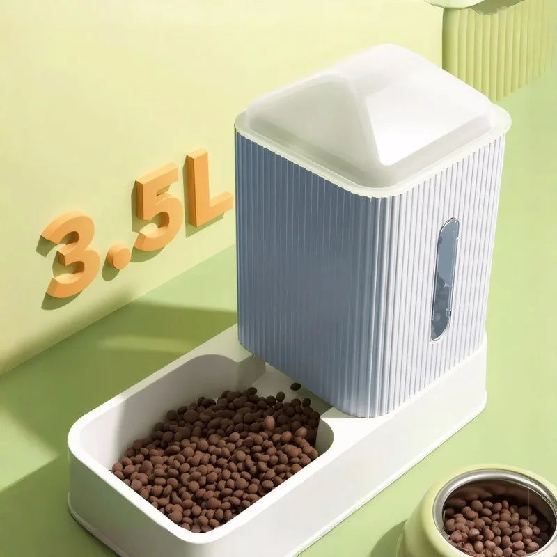 3.5L Large Capacity Automatic Dog Feeder And Water Dispenser