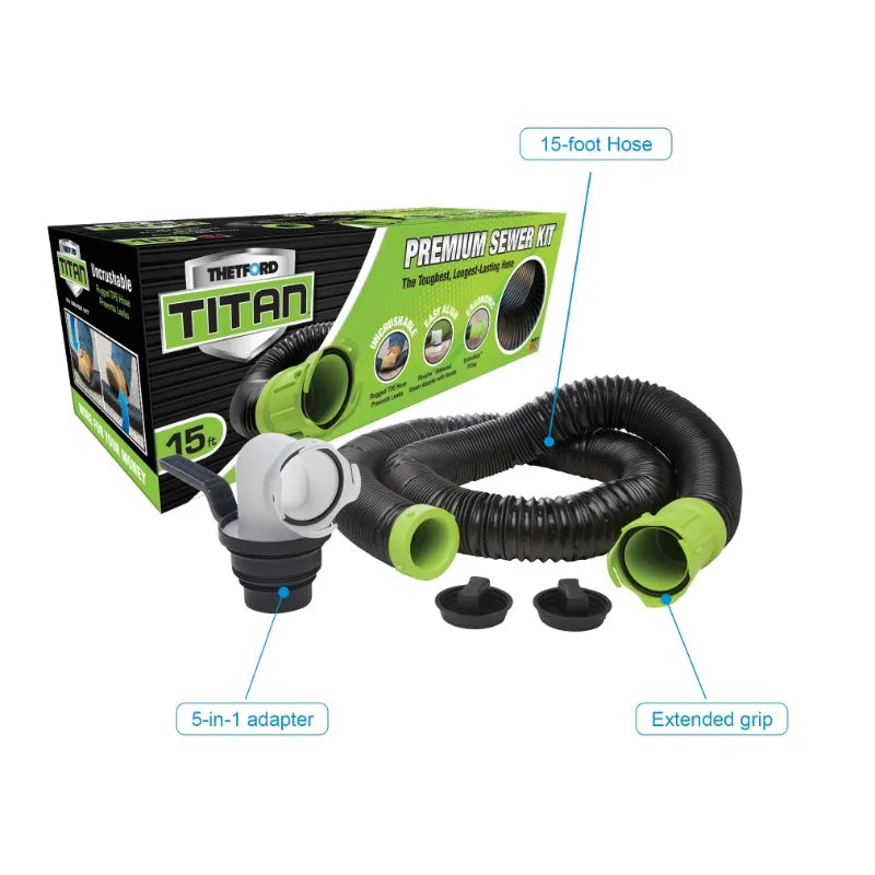 15-Foot Premium RV Sewer Hose Kit