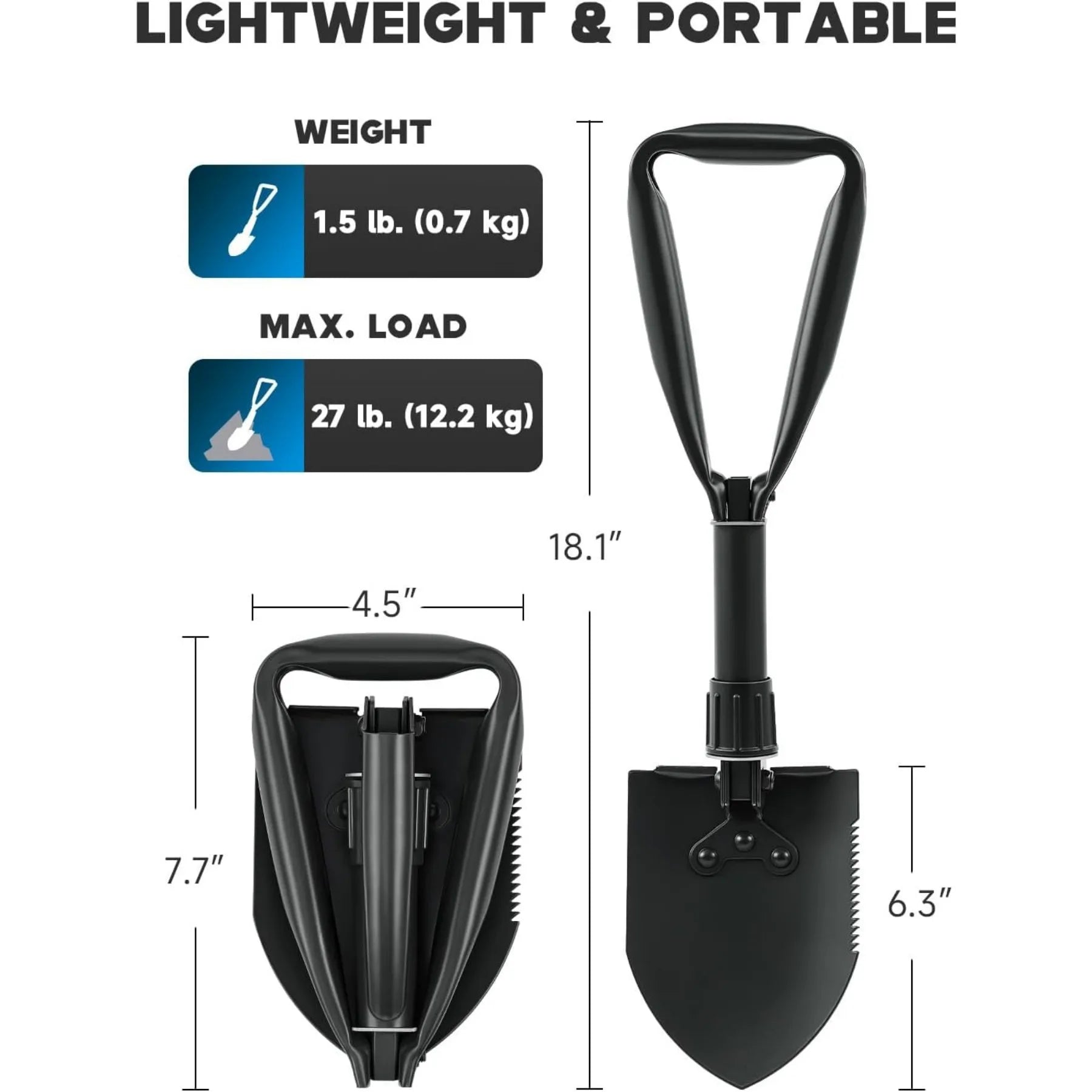 Mini Folding Shovel High Carbon Steel