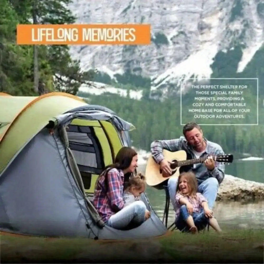 4-Person Easy Pop Up Tent with 2 Doors