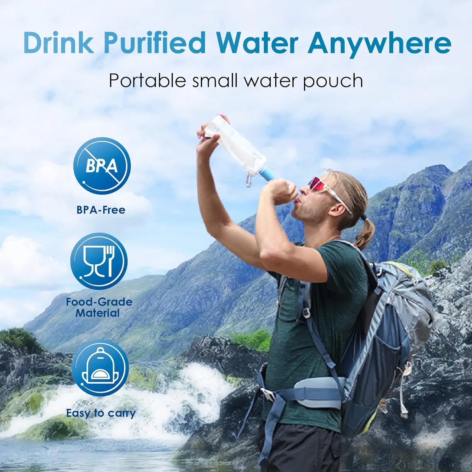 Gravity Water Filter Straw