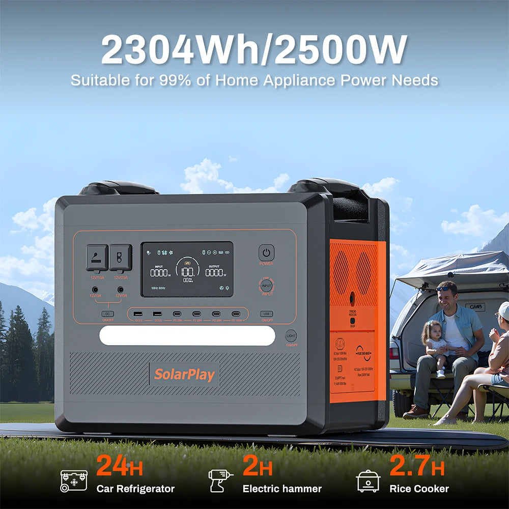 Solar Generator 2500W/2300Wh Portable Power Station
