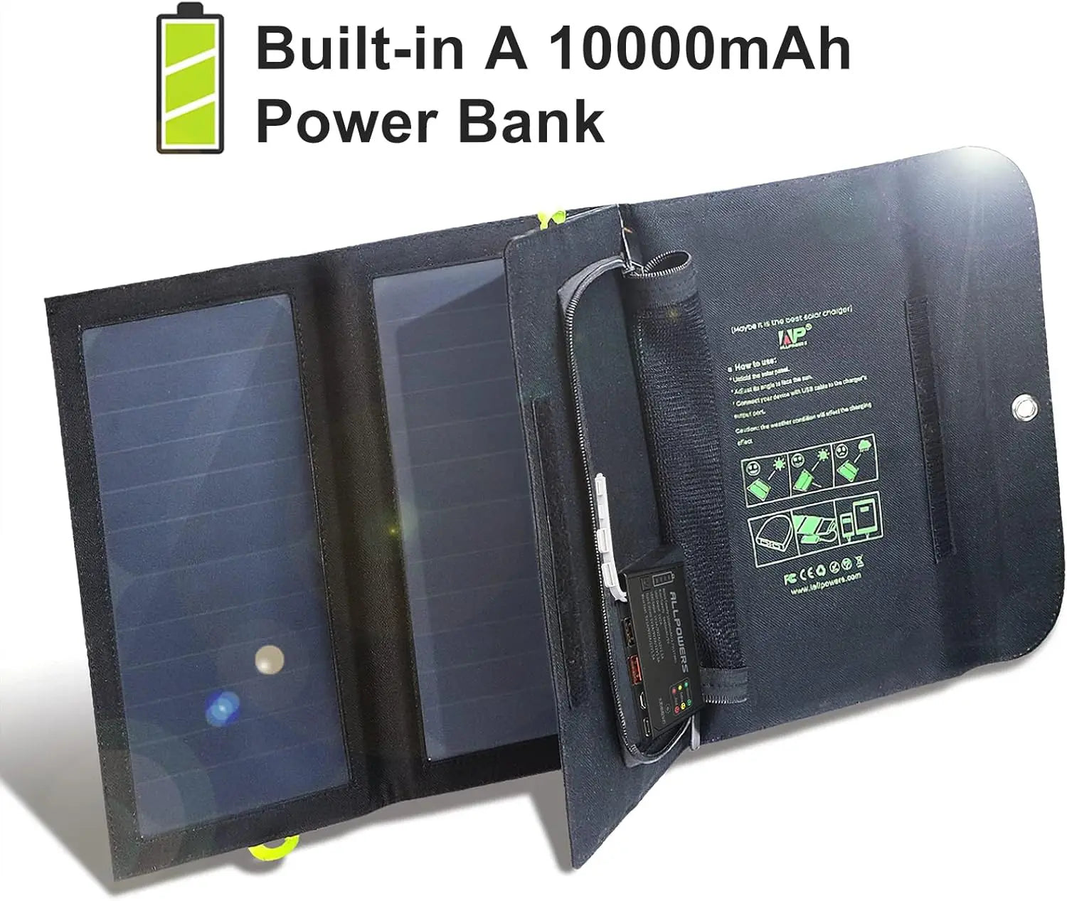 Flexible Foldable Solar Panel 5V 10W High Efficiency Solar Charger