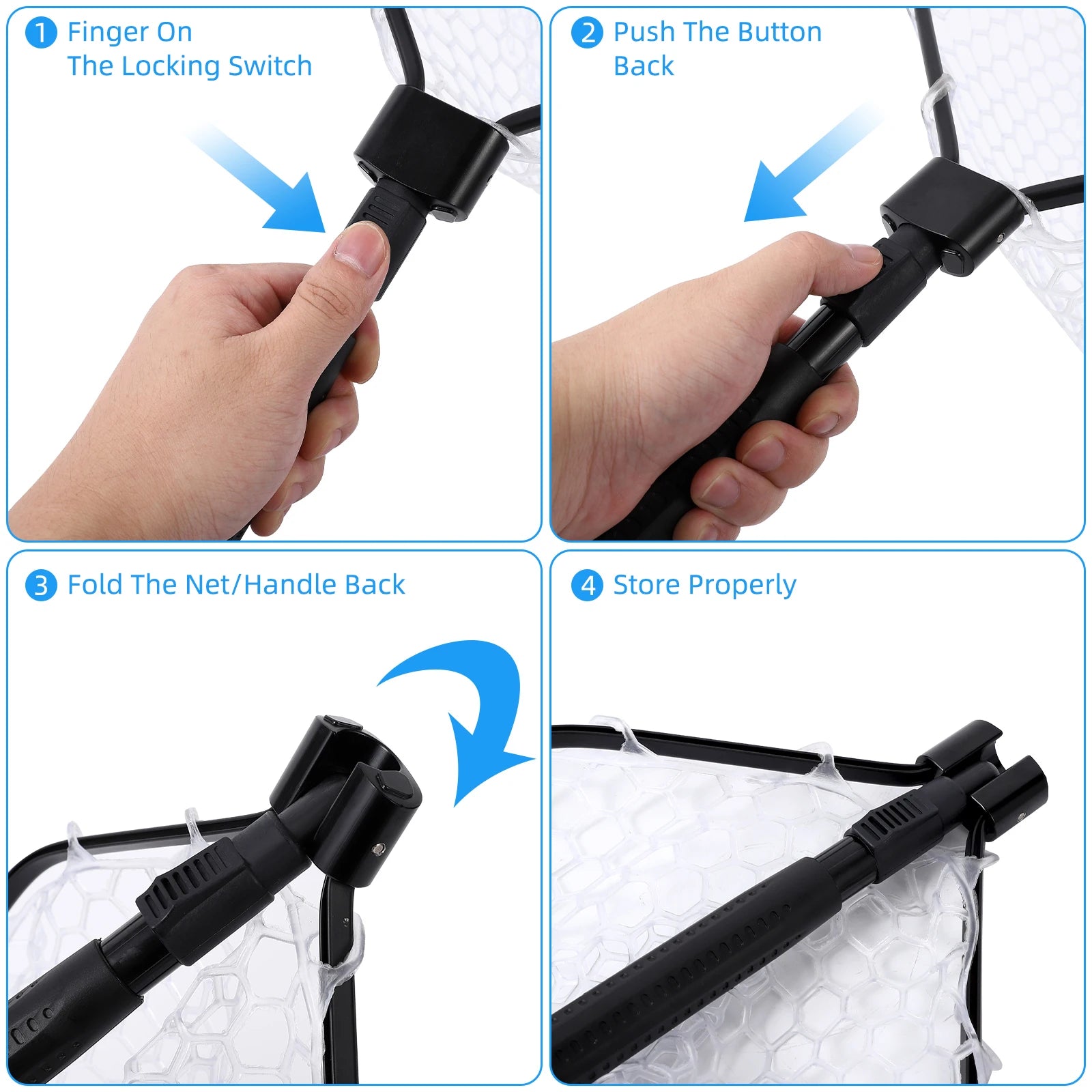 Foldable Fishing Net for Trout and Fly Fishing