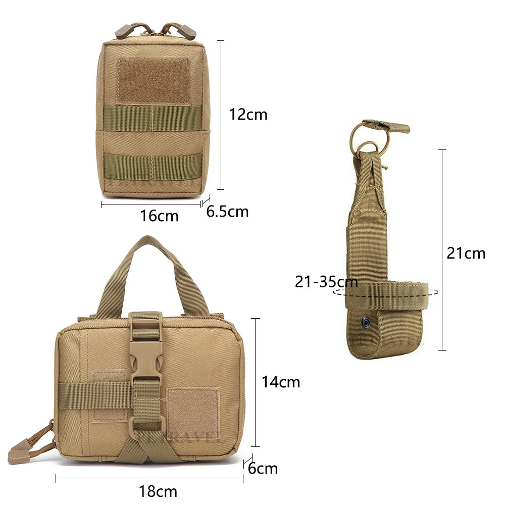 Military Style Dog Harness Leash And Bag Set