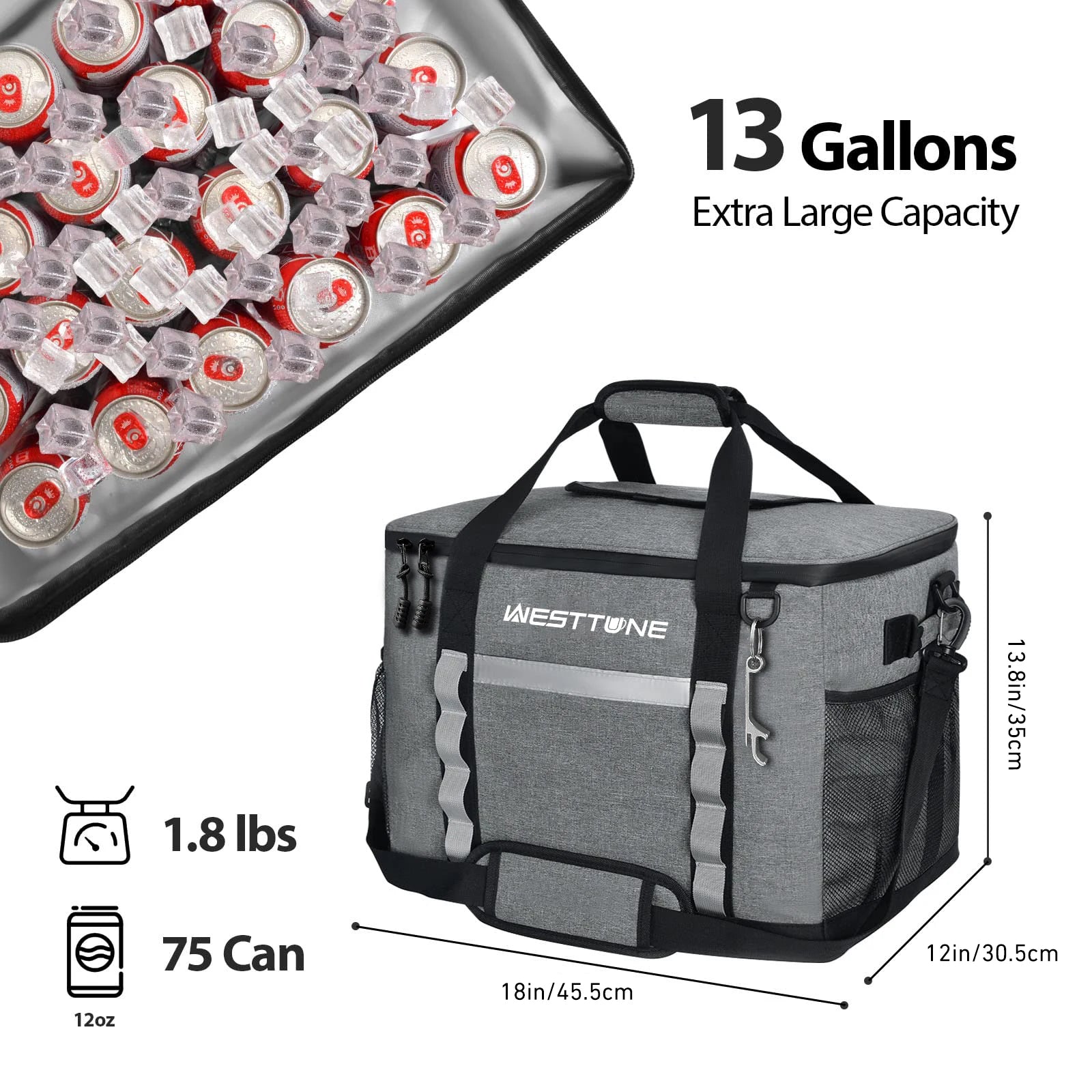 75 Can Soft Cooler Bag "Collapsible Ice Chest" Leakproof