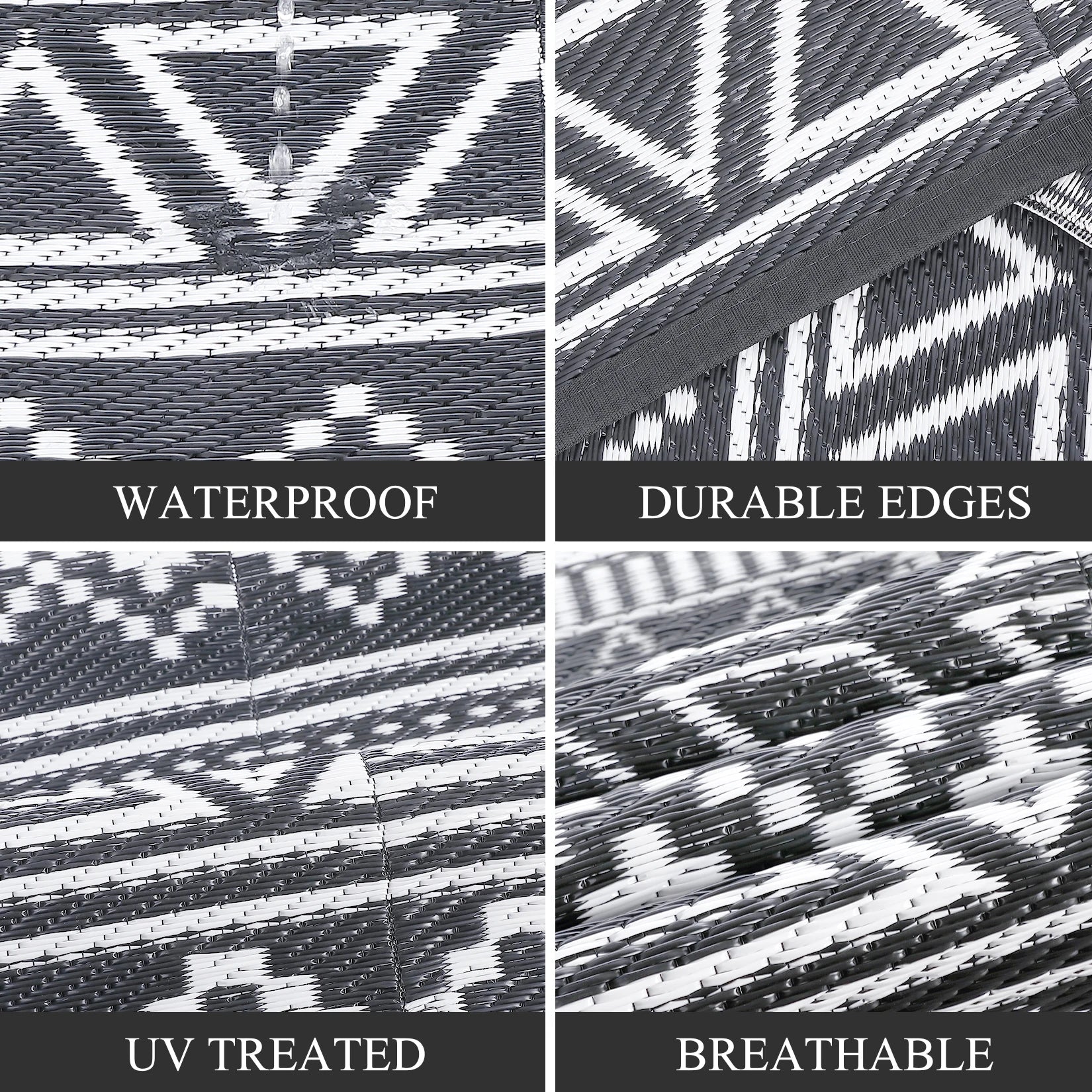 Rug 5x8 Waterproof Reversible RV Rug