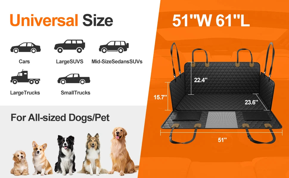 Waterproof Foldable Dog Car Seat cover