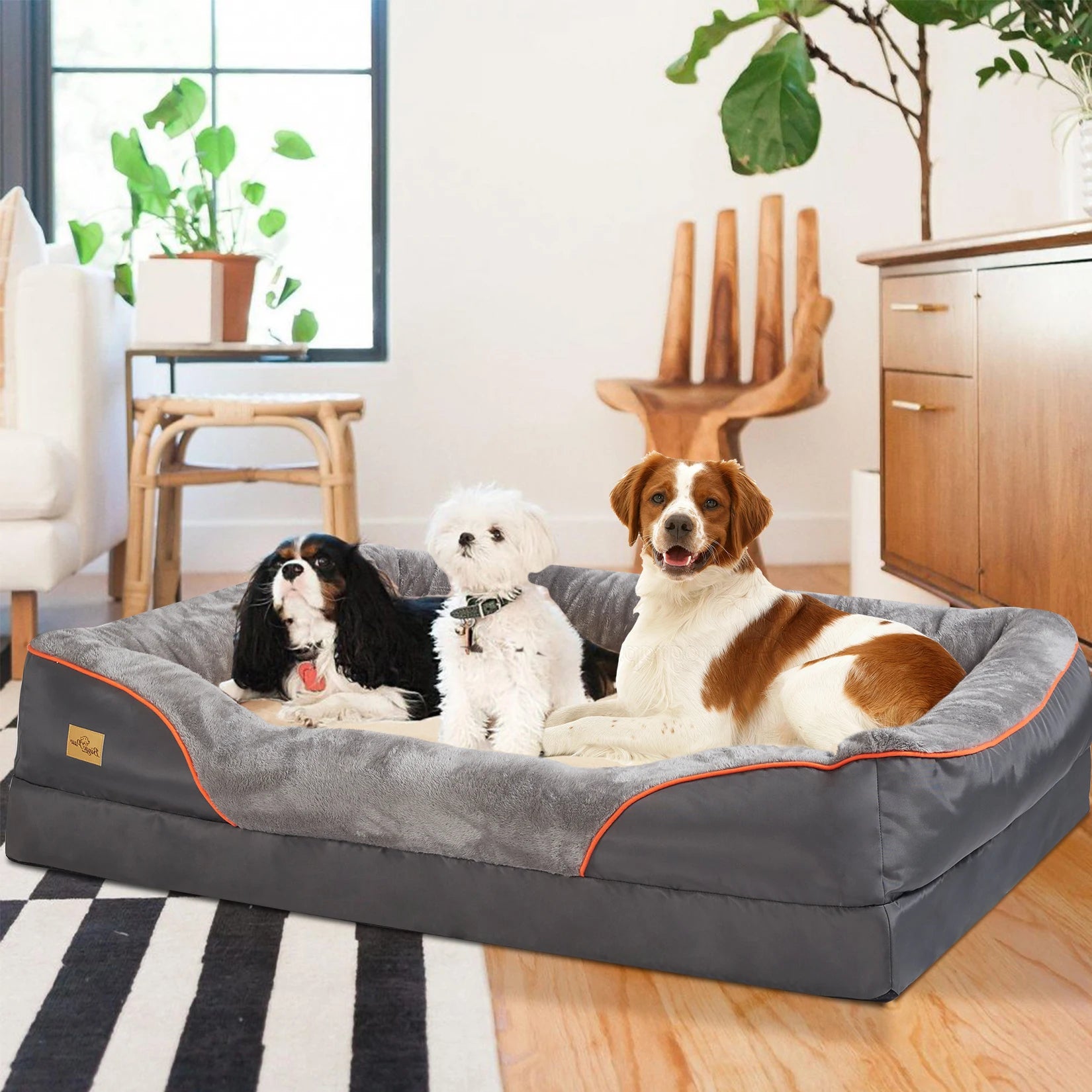 2XL Super Soft Orthopedic Foam Cotton Pet Bed with Removable Cover