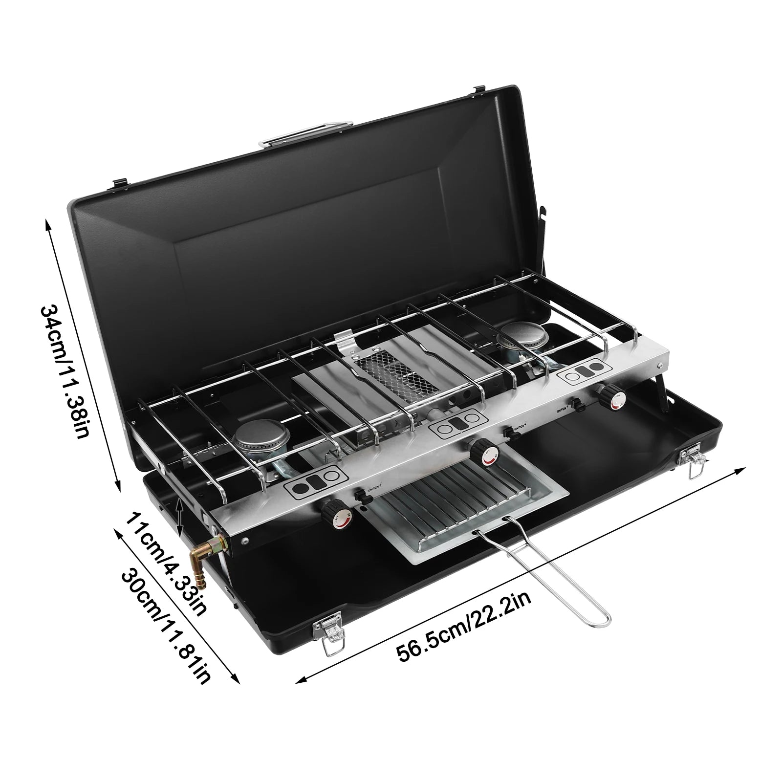 3-Burner Durable Cold-Rolled Steel Grill
