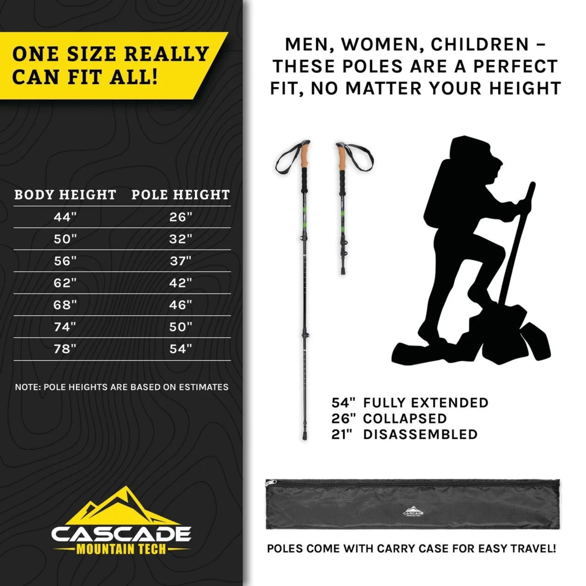 Aircraft-Grade Aluminum Quick Lock Trekking Poles
