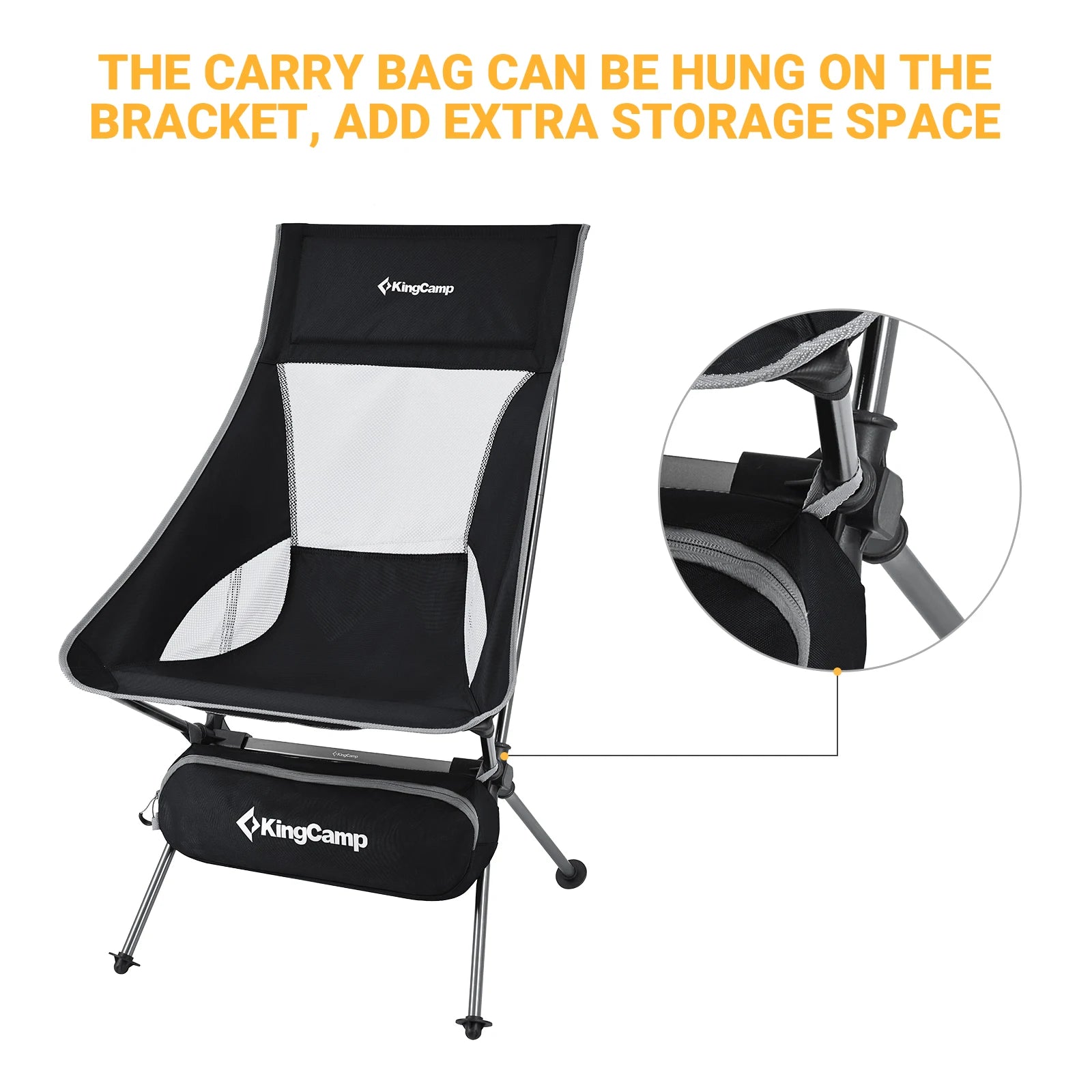 Folding Camping Chair with storage bags.