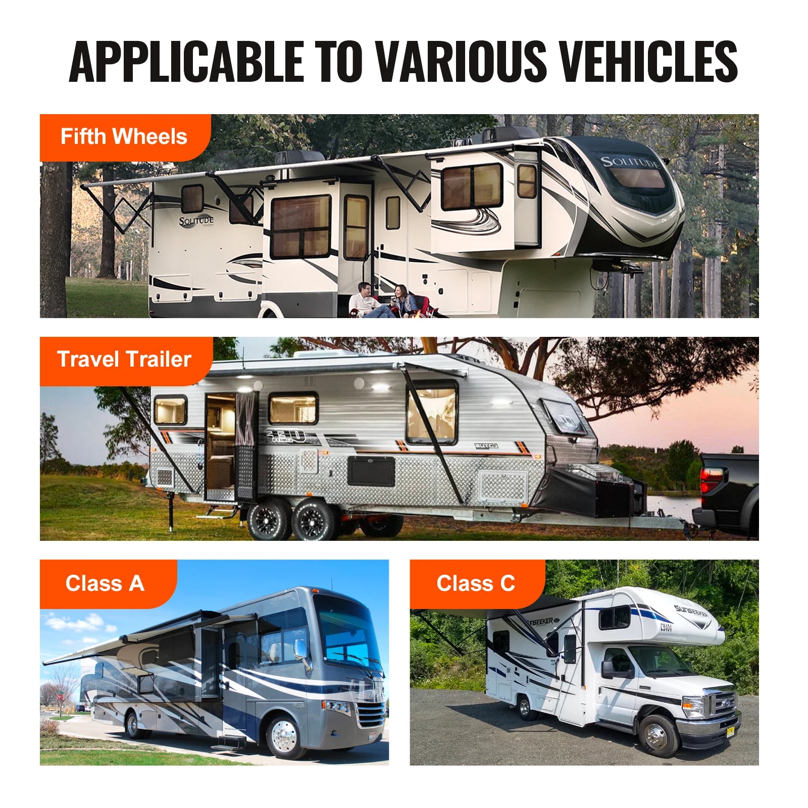 RV Leveling Pads Round Feet