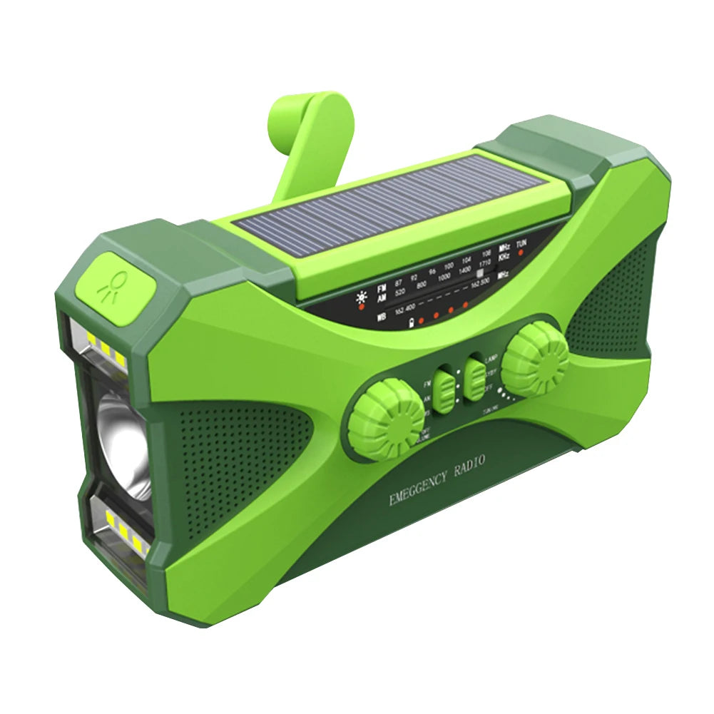 Portable Emergency Radio Solar Hand Crank LED Flashlight