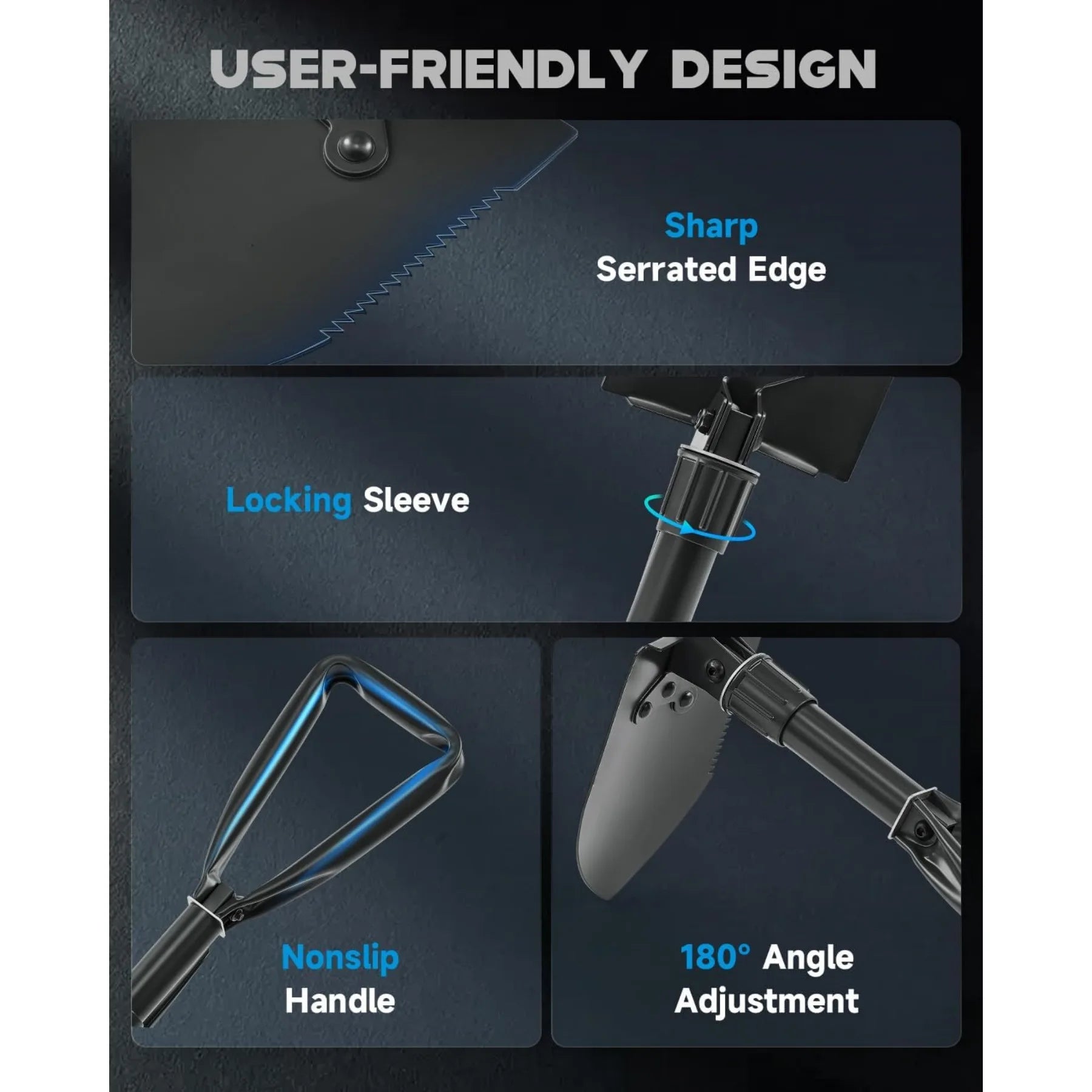 Mini Folding Shovel High Carbon Steel