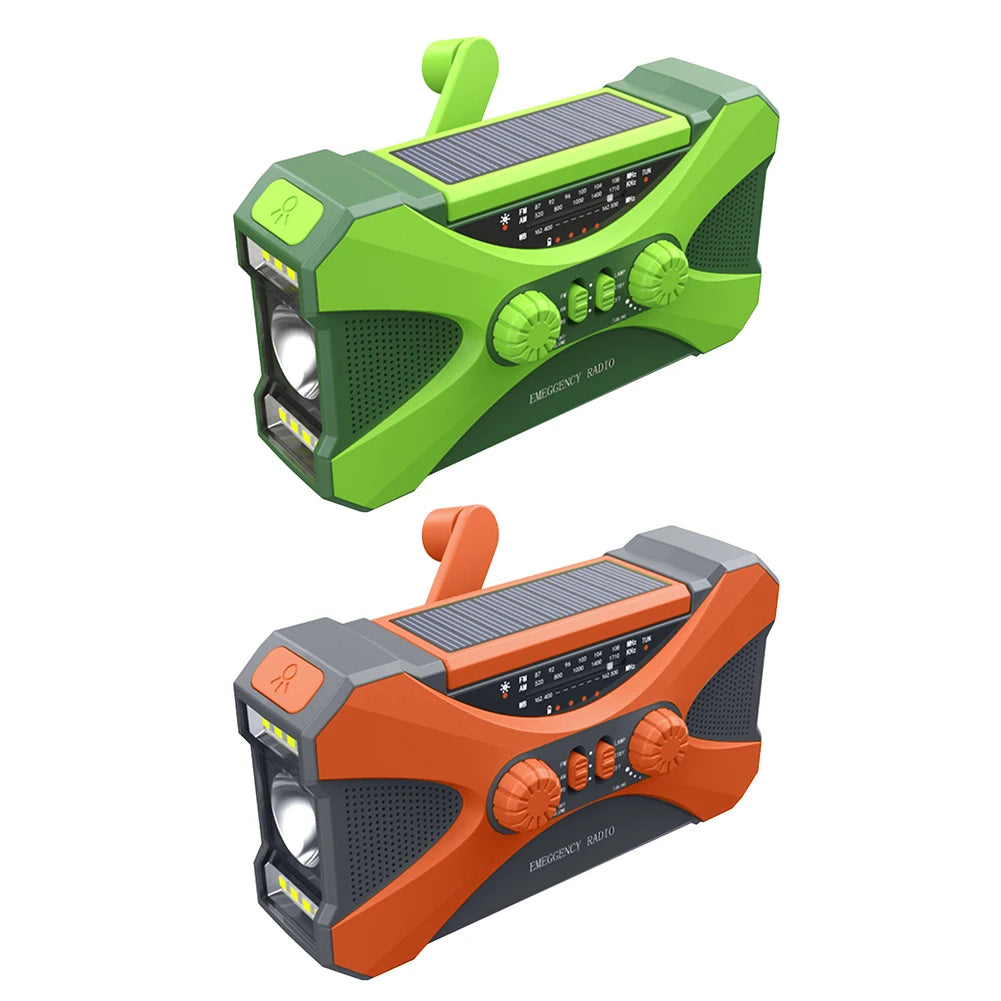 Portable Emergency Radio Solar Hand Crank LED Flashlight
