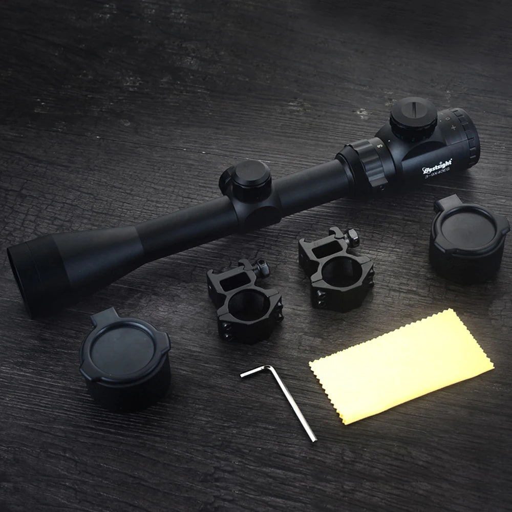 3-9x40 rifle Scope with Red and Green Hunting Sights