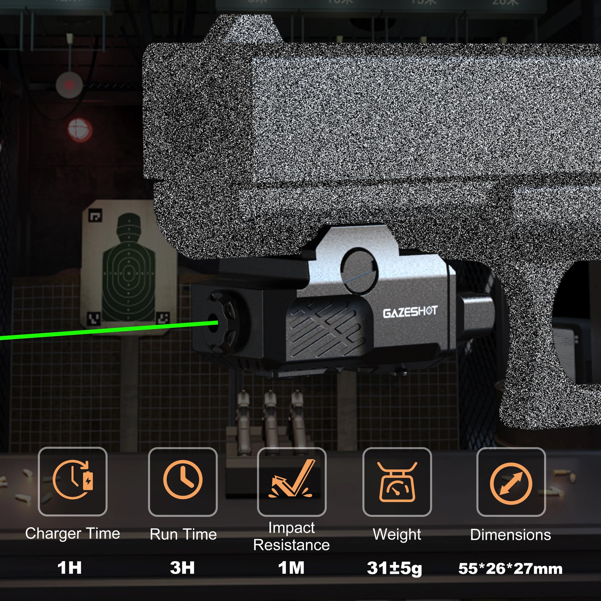 Blue Laser Sight Compatible with Picatinny Rail
