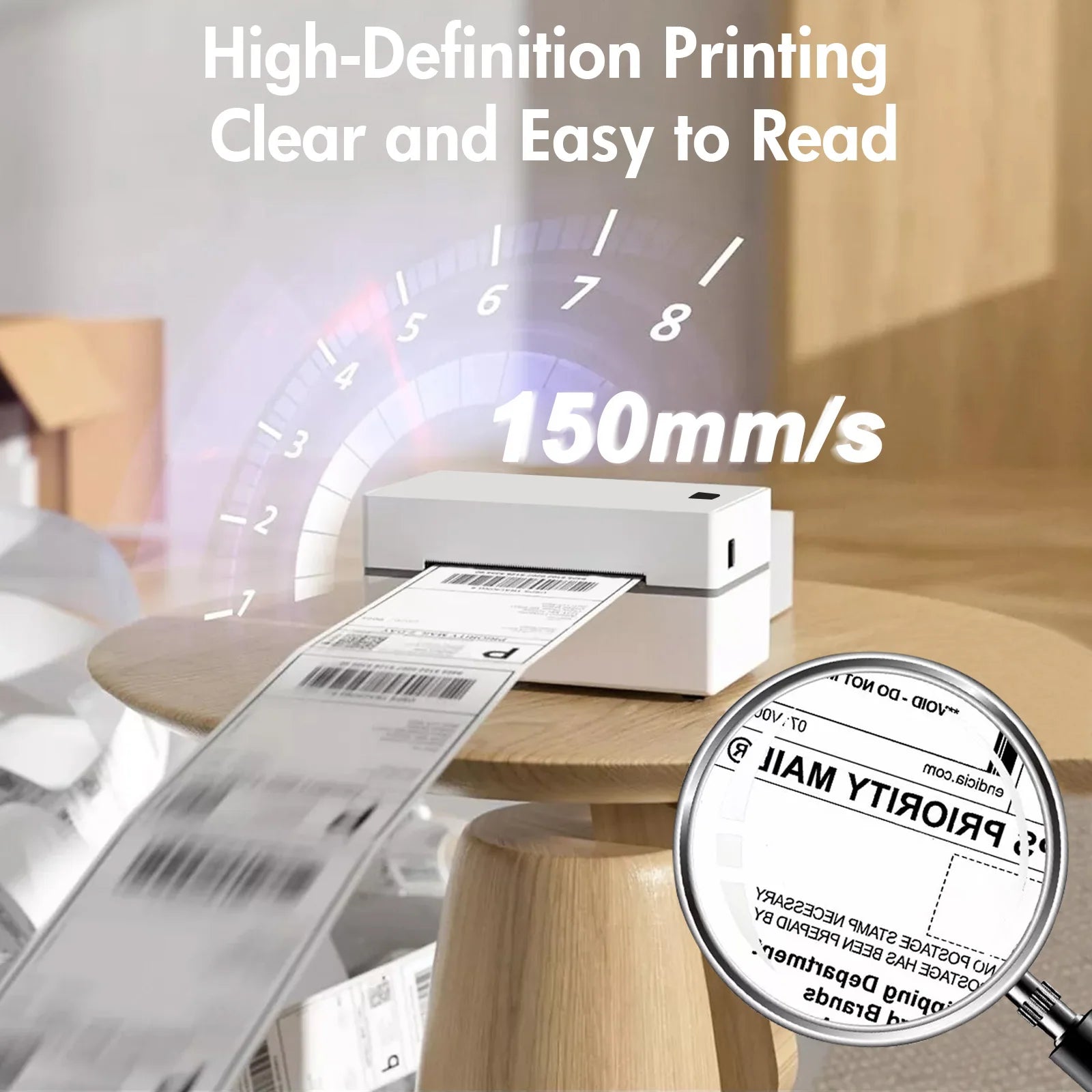 Portable Thermal Label Printer No Ink Required