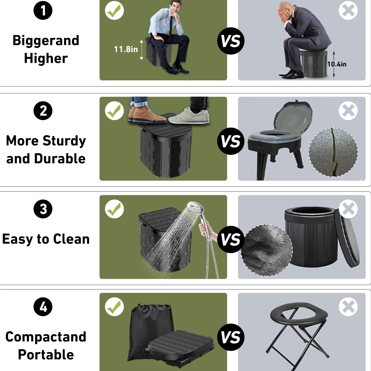 Camping Toilet and Privacy Tent with Large Portable Toilet