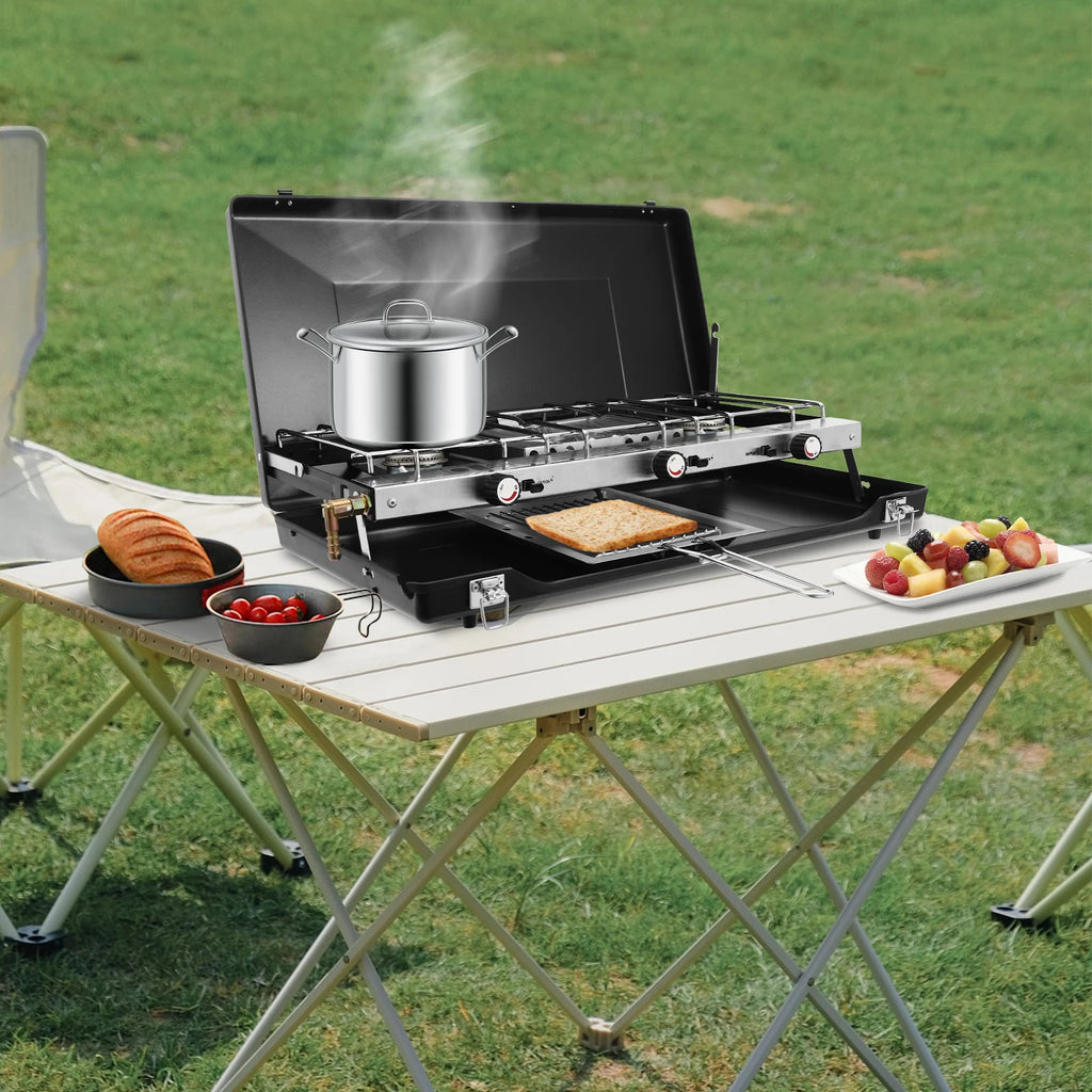 3-Burner Durable Cold-Rolled Steel Grill
