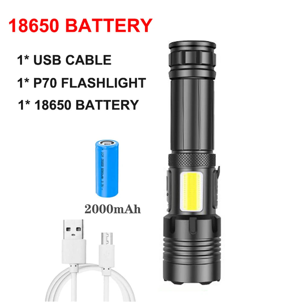 Rechargeable Super Bright Flashlight 7Modes