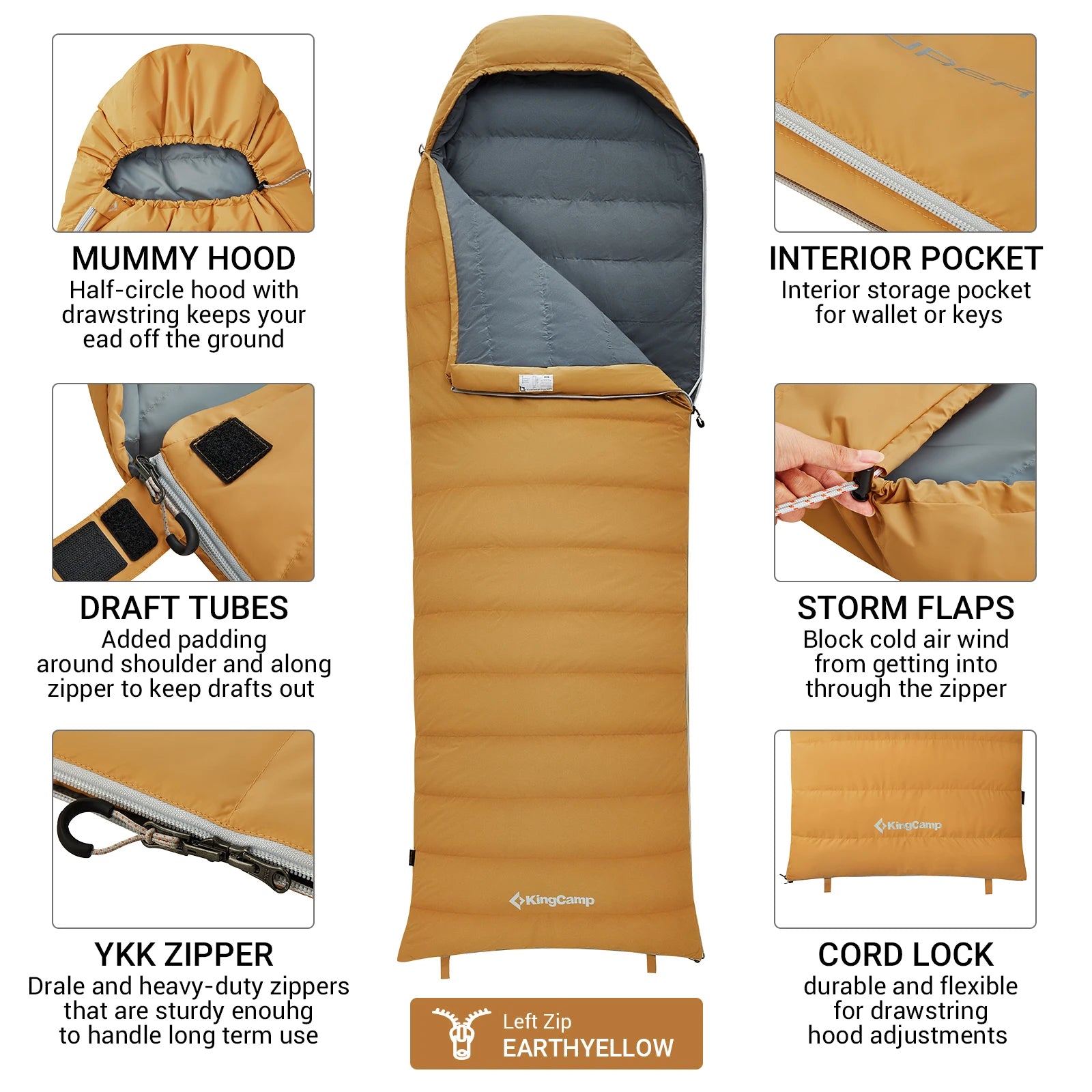 Envelope Sleeping Bag with compression bag