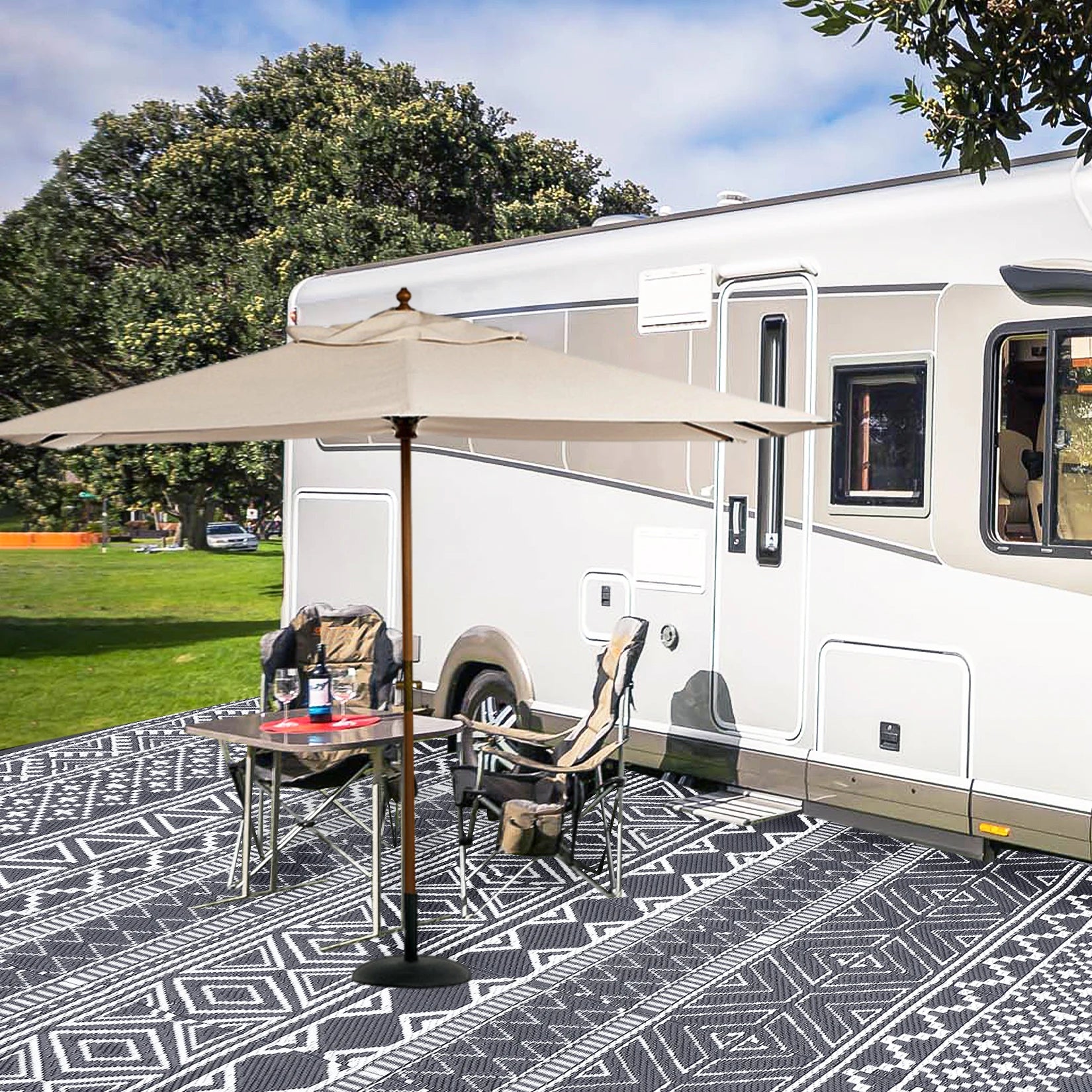 Rug 5x8 Waterproof Reversible RV Rug