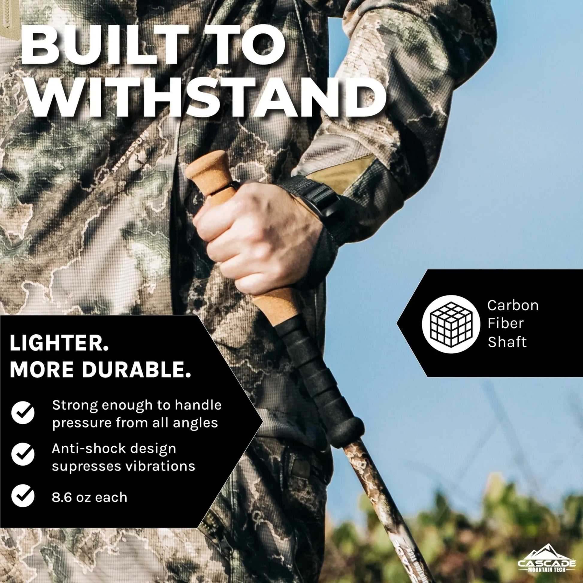 Carbon Fiber Monopod Walking or Hiking Sticks
