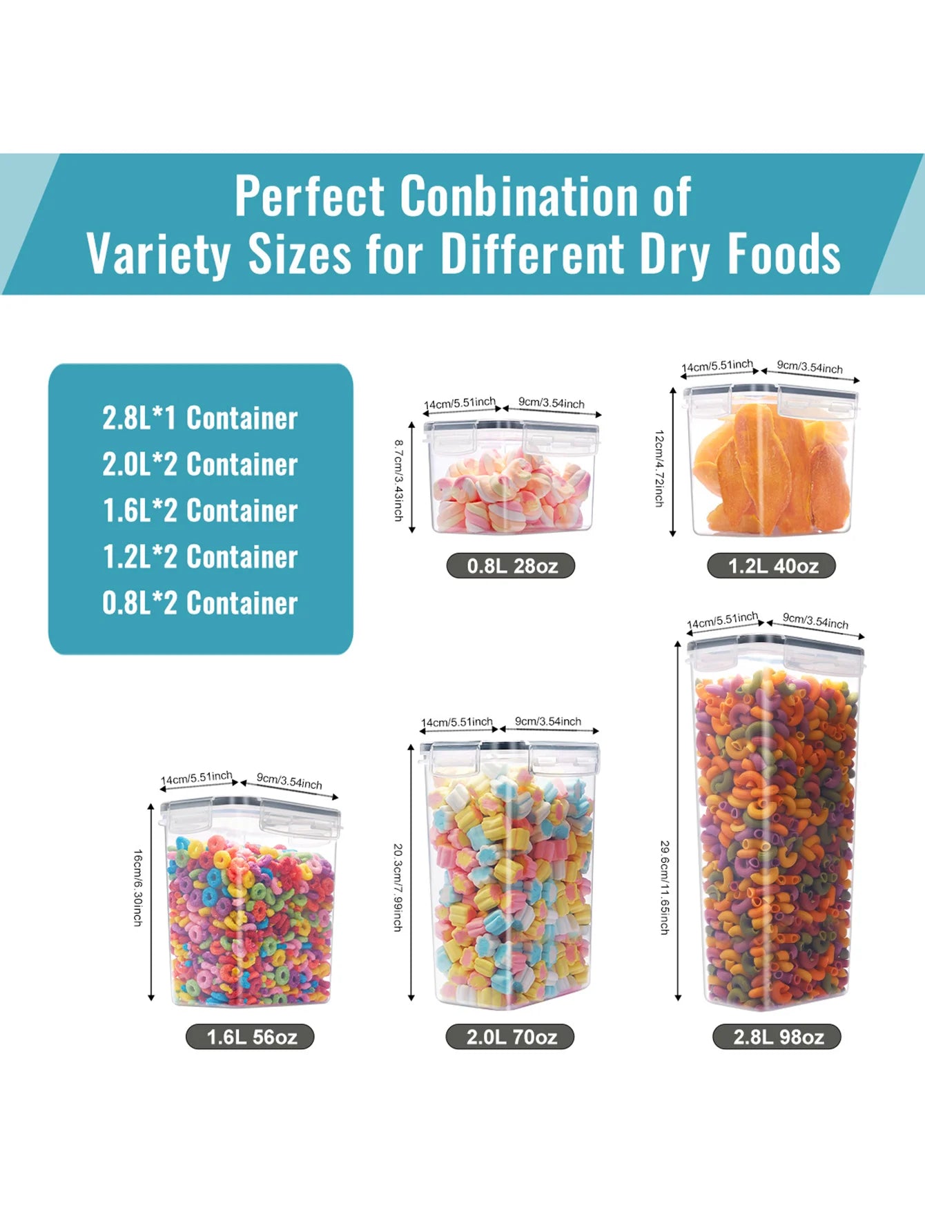 9pcs Sealed food storage containers for your RV