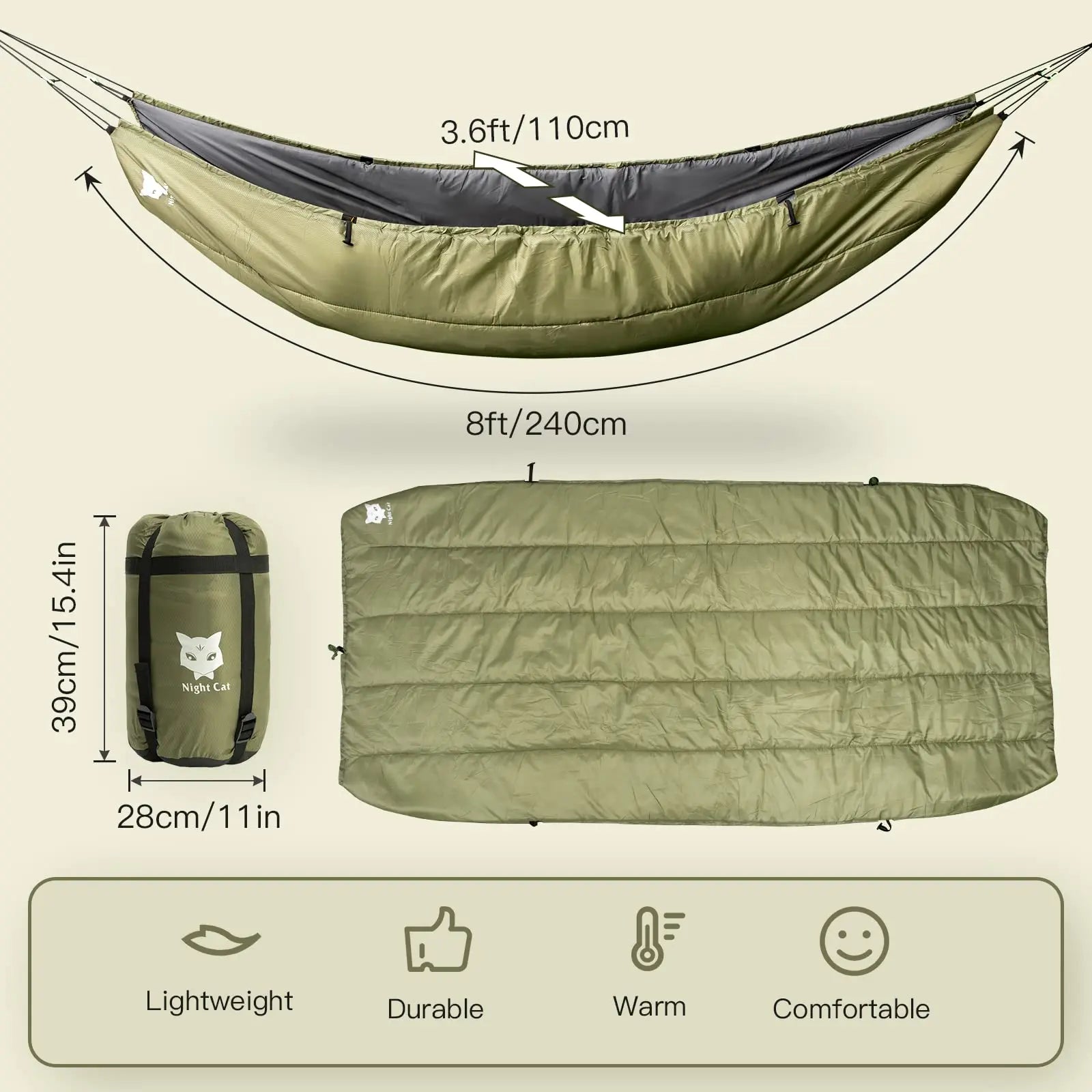 Blanket for your hammock with carry bag