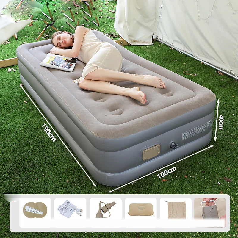 Automatic Inflatable Mattress made of PVC with Built-In Pump