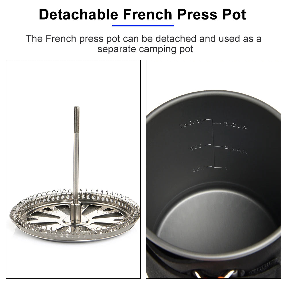 Camping Cooking System with Heat Exchanger.