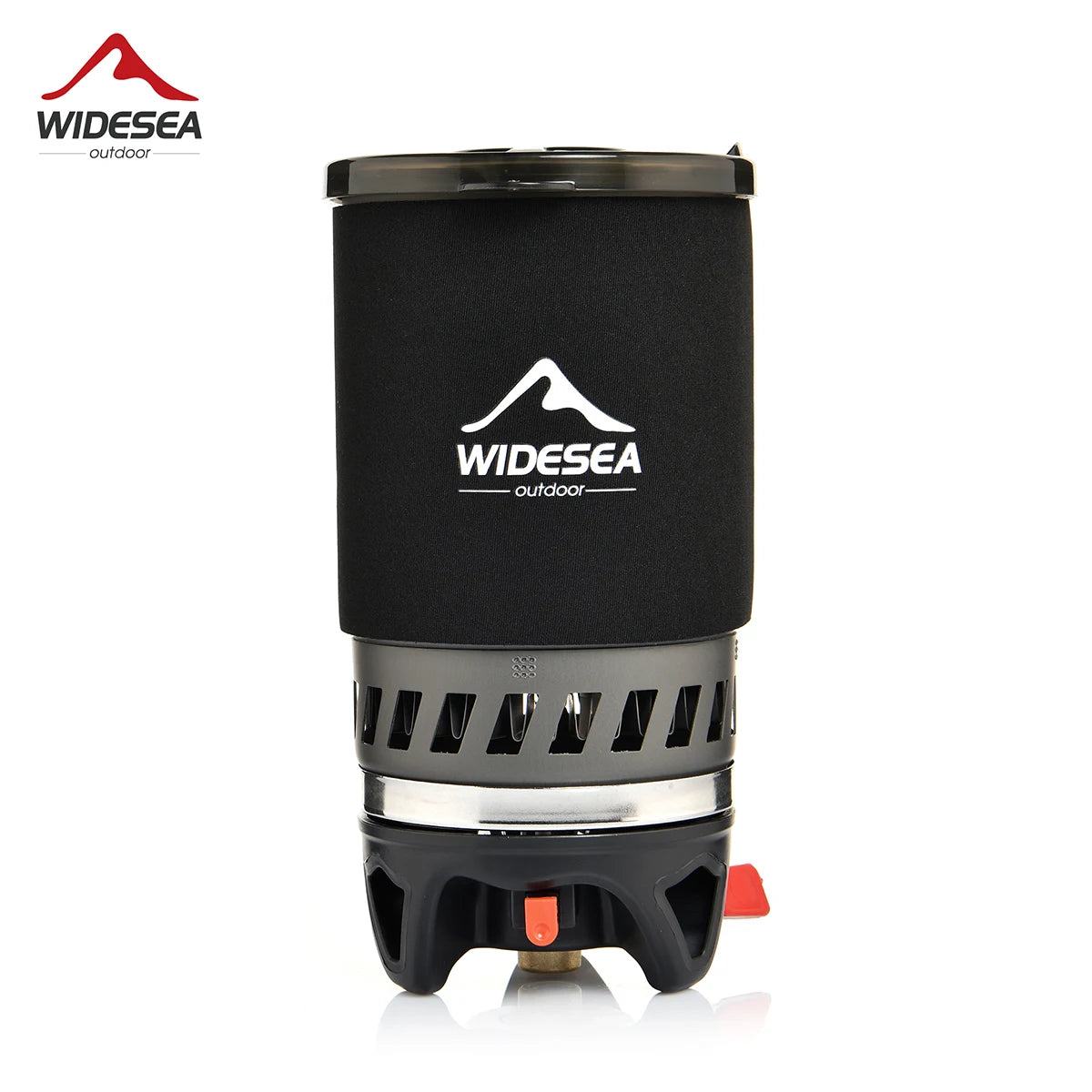 Camping Cooking System with Heat Exchanger.