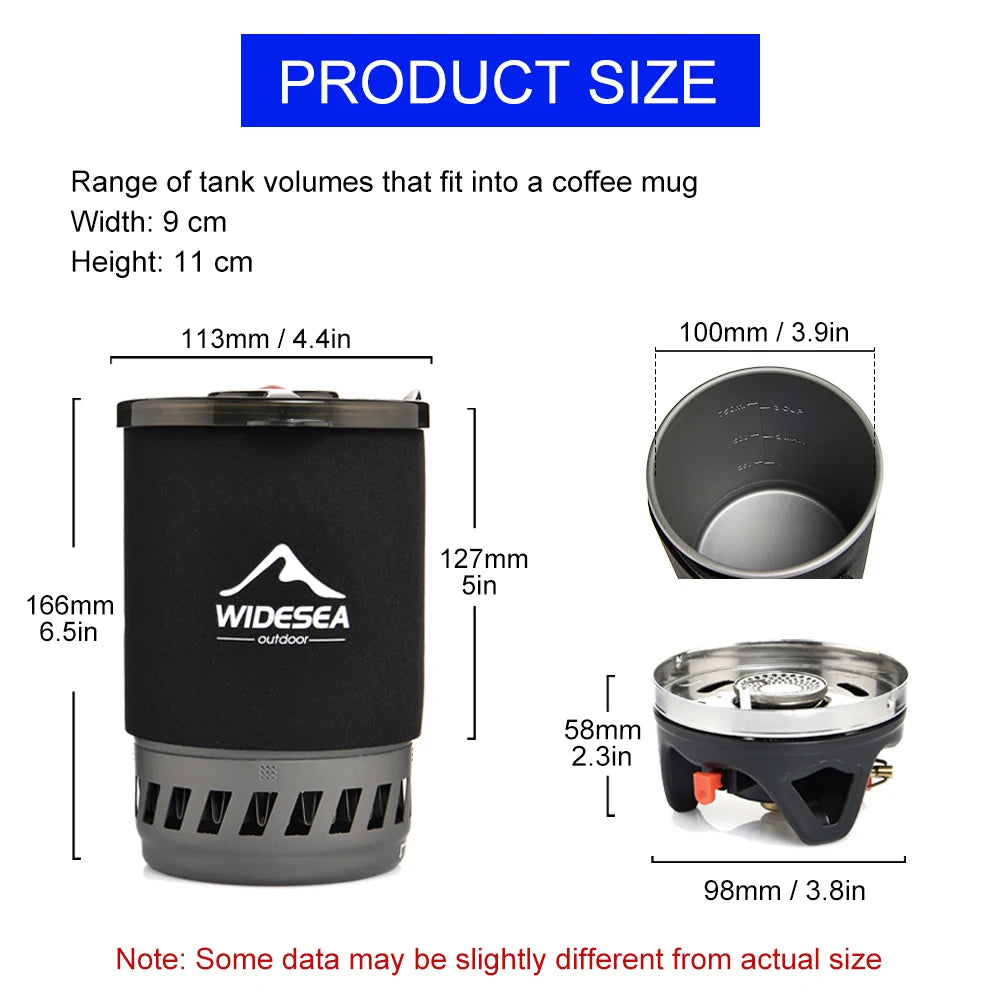 Camping Cooking System with Heat Exchanger.
